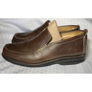 Martin Dingman Classic Diamond Kurt Brown Leather Loafers Driving Shoes Mens 9.5